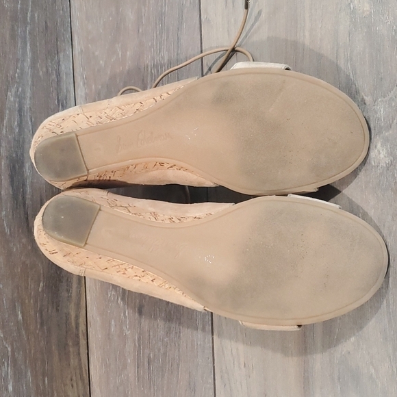 Sam Edelman Dean Suede back zip lace up sandals shoes flats sz 8 - Picture 10 of 14